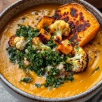 Charred Cauliflower Sweet Potato Soup