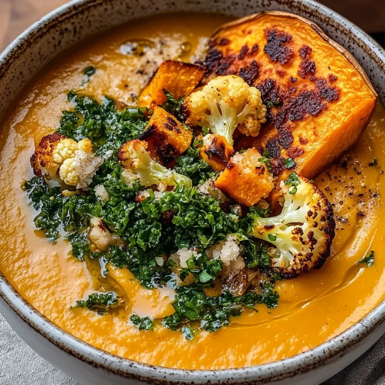 Charred Cauliflower Sweet Potato Soup