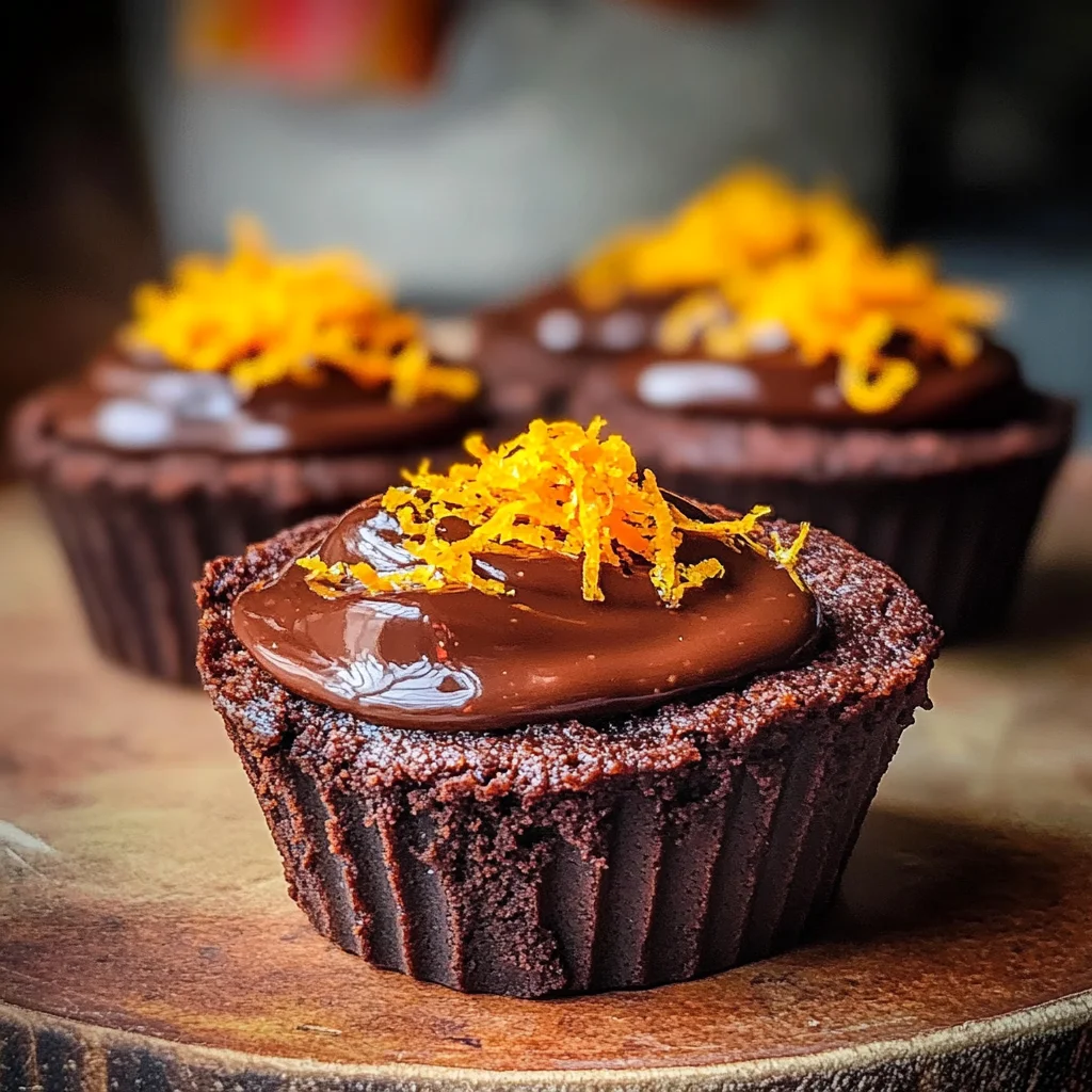 Chocolate Orange Ganache Brownies Cups