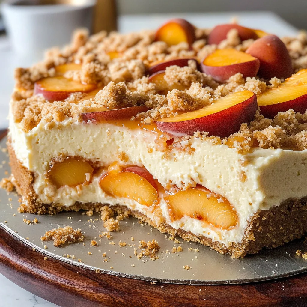 Peach Cobbler Cheesecake