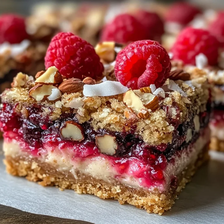 Raspberry Coconut Magic Bars