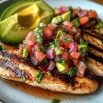 Grilled Chili-Lime Chicken with Avocado & Red Onion Salsa