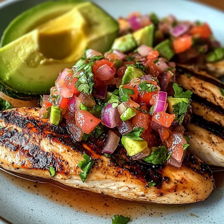 Grilled Chili-Lime Chicken with Avocado & Red Onion Salsa