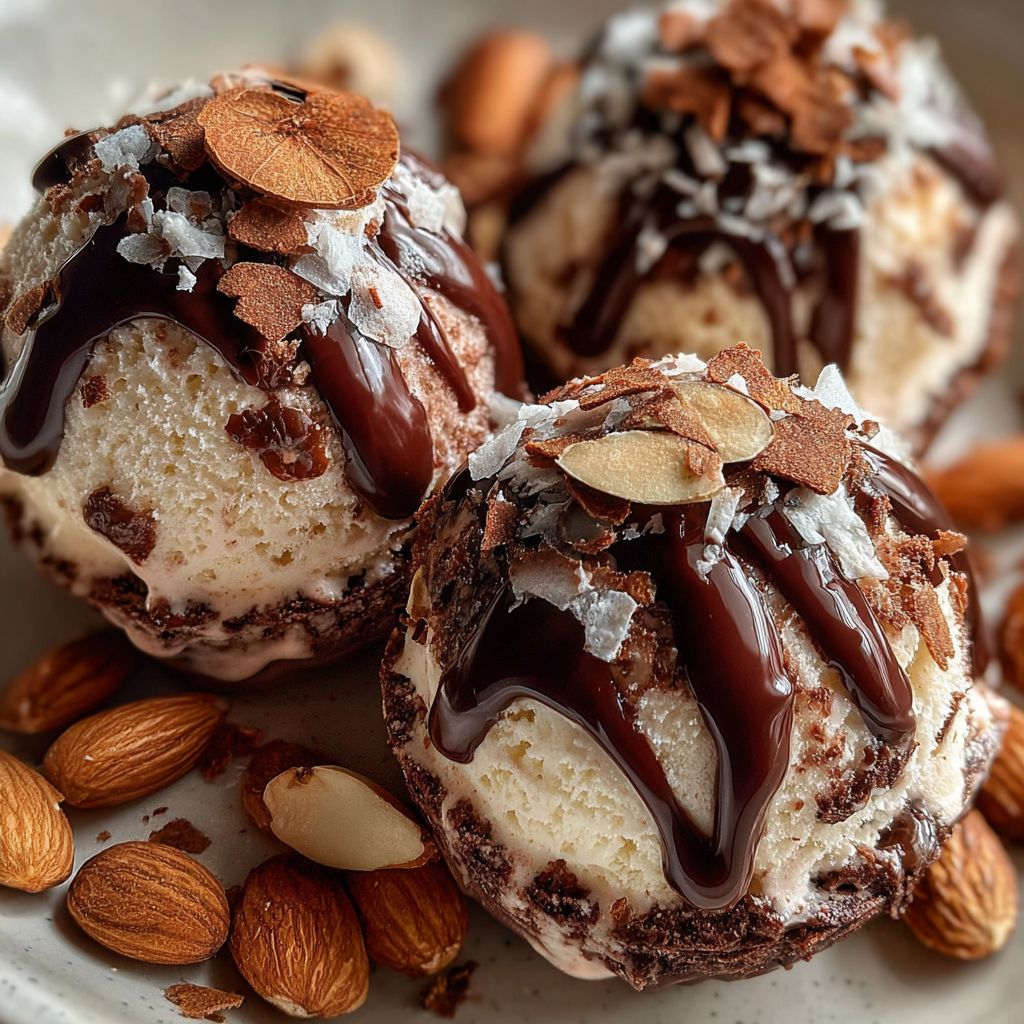 Frozen Yogurt Chocolate Almond Coins